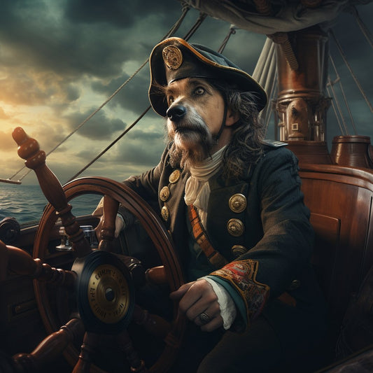 Swashbuckling Companion: Custom Pirate Pet Portrait